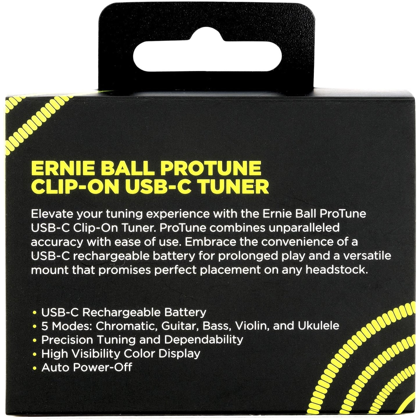 ernie ball protune rechargeable tuner box back view