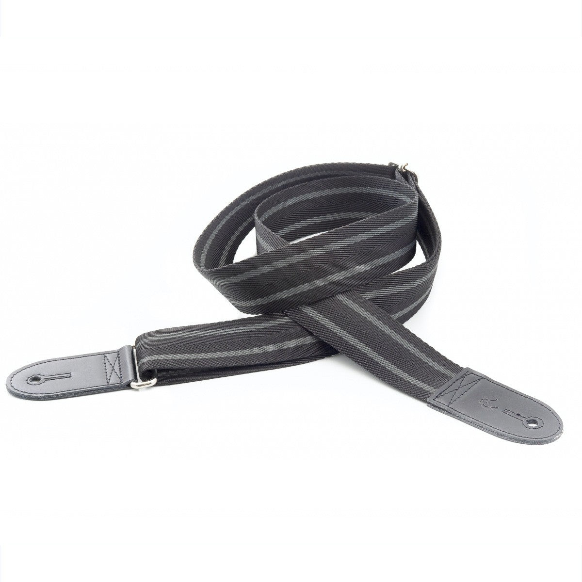 righton vegan ukulele strap 4cm thin black striped