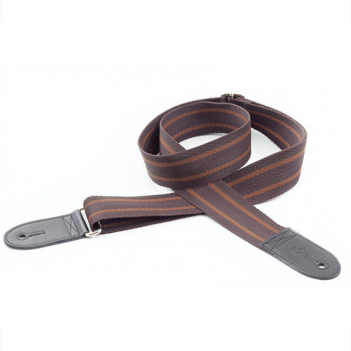 righton vegan ukulele strap 4cm thin brown striped