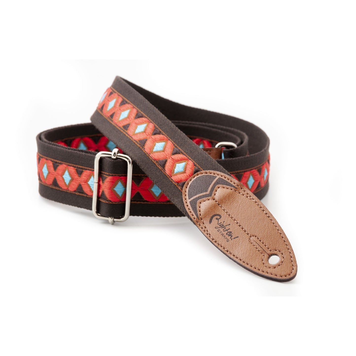 righton vegan ukulele strap 4cm thin red blue