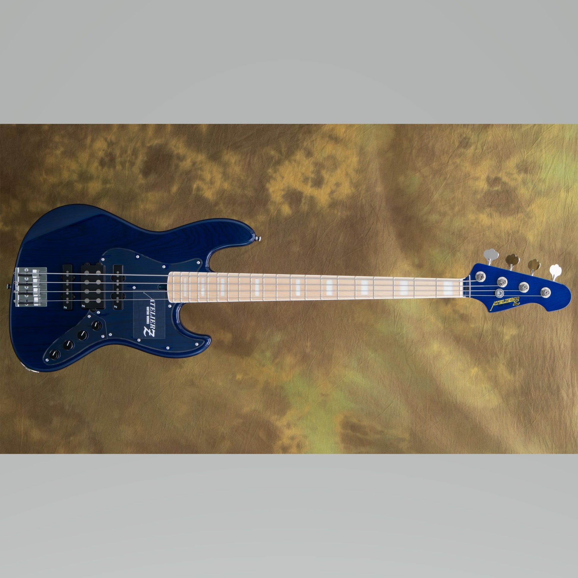 Atelier Z JHJ-245 Custom 4-string bass in Transparent Blue
