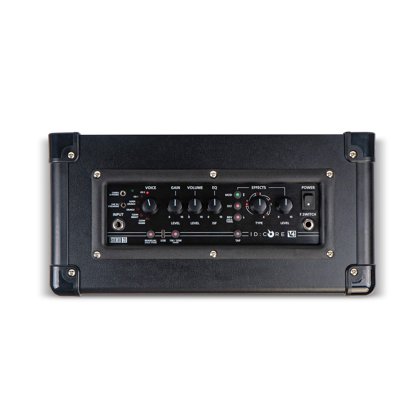blackstar id core v4 20 guitar amp top view control panel