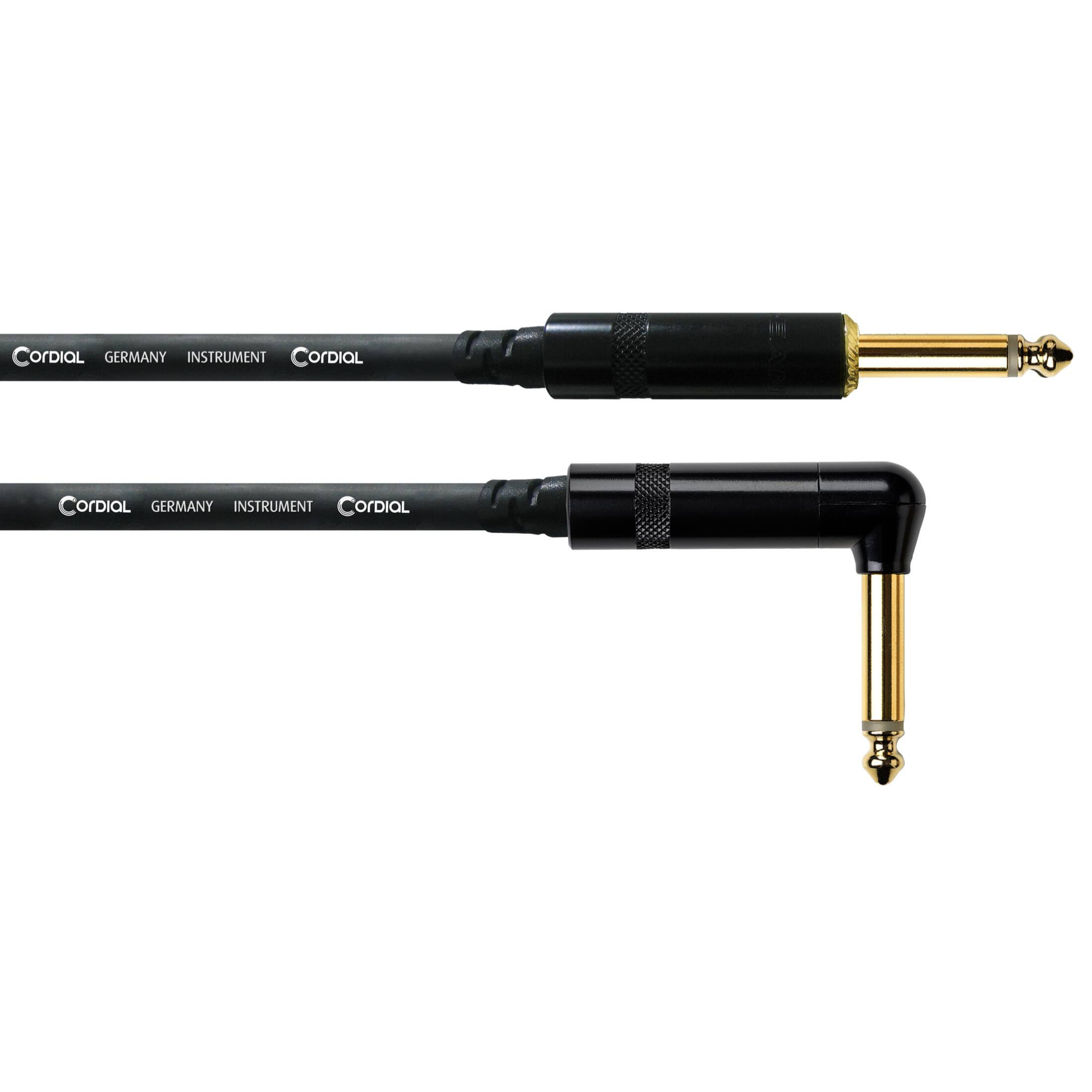 cordial cci pr instrument cable angled straight jack connectors