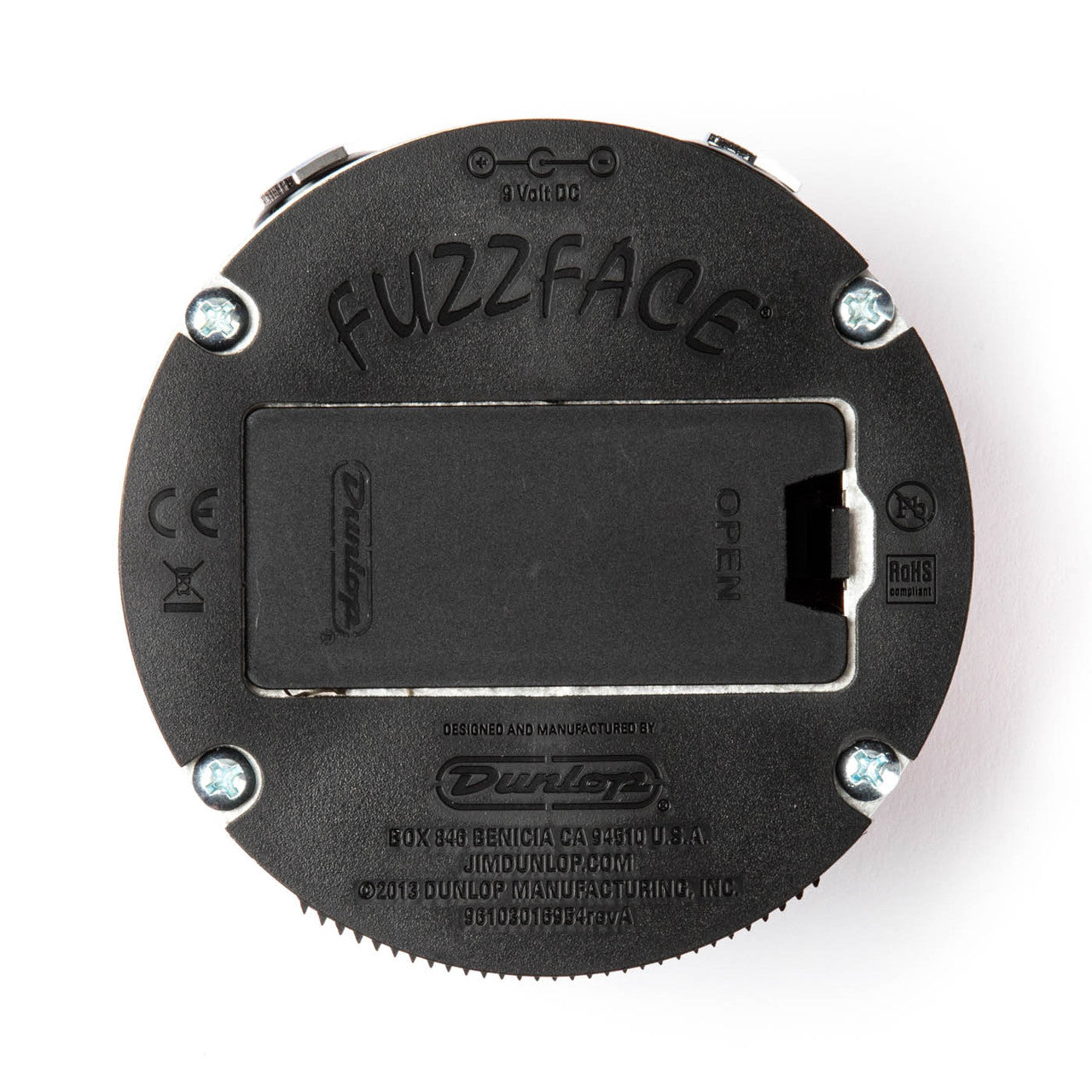 dunlop ffm2 fuzz face mini germanium red back view