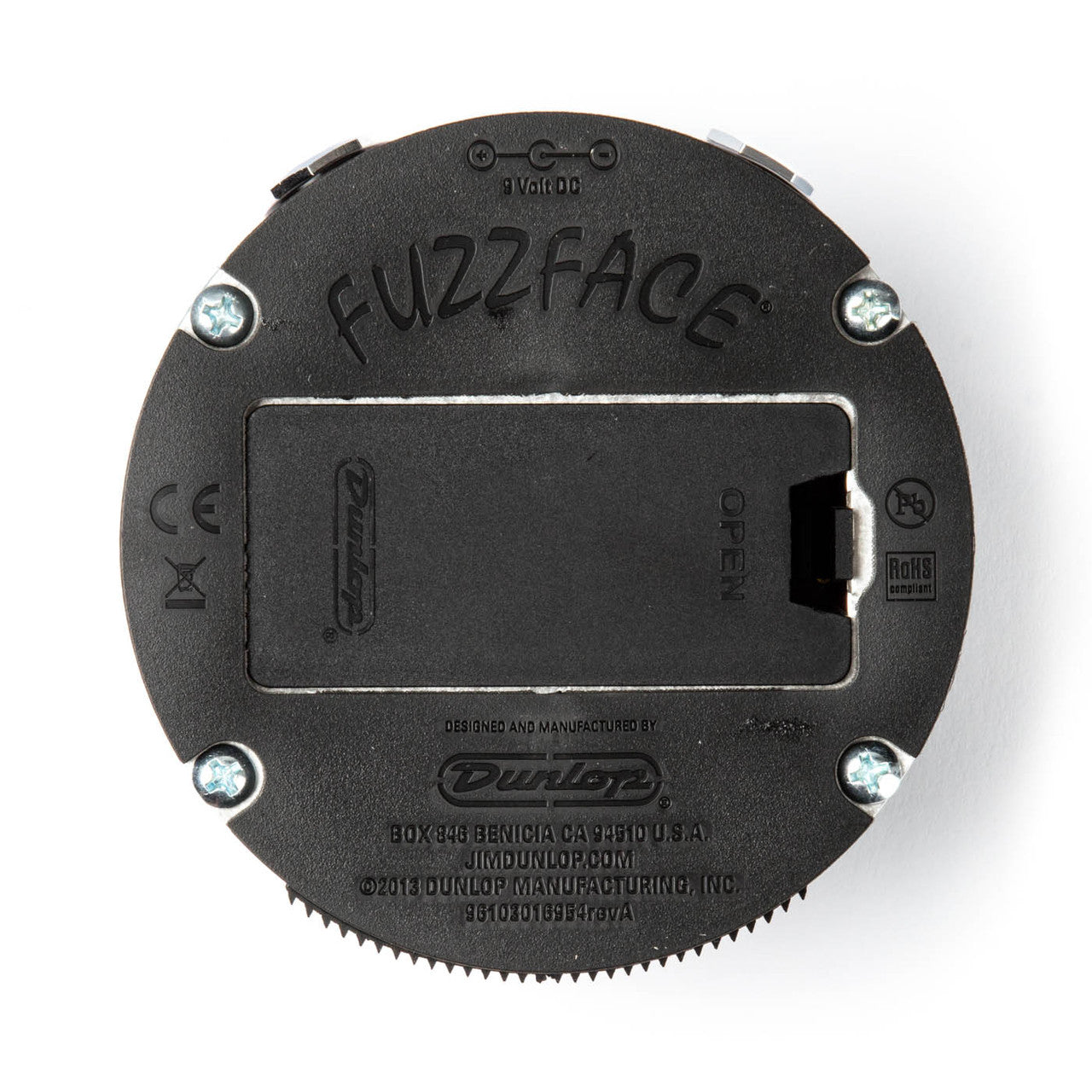 dunlop ffm3 fuzz face mini jimi hendrix turquoise back view