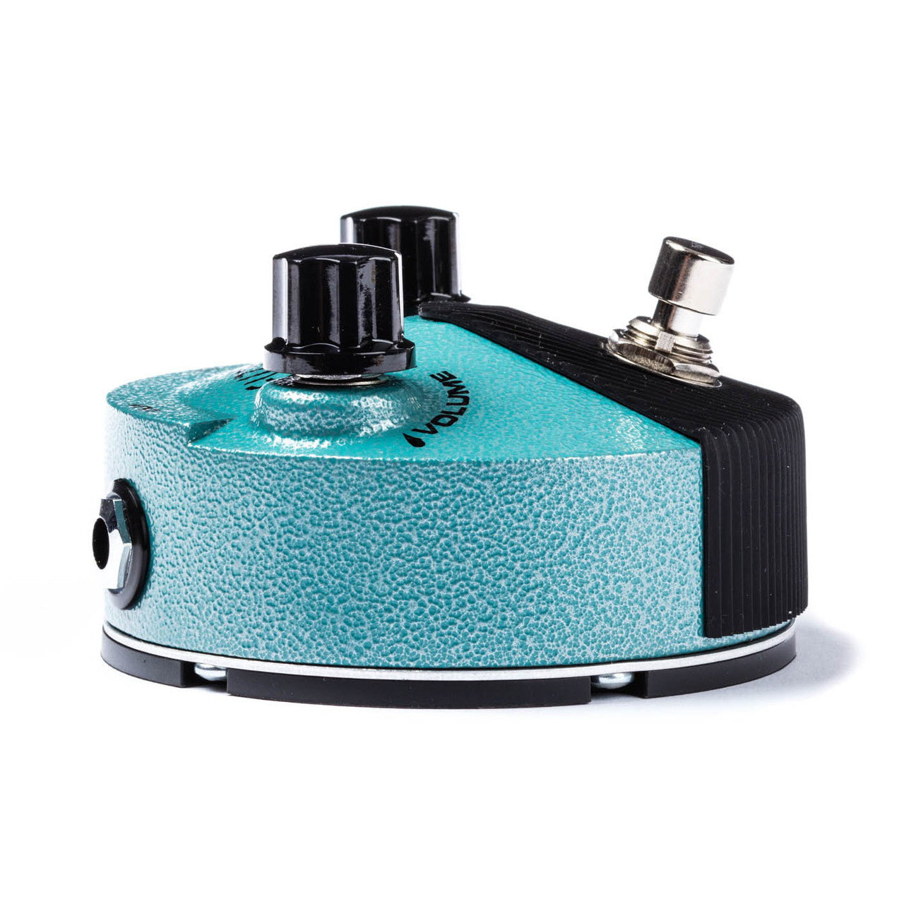 dunlop ffm3 fuzz face mini jimi hendrix turquoise side view left