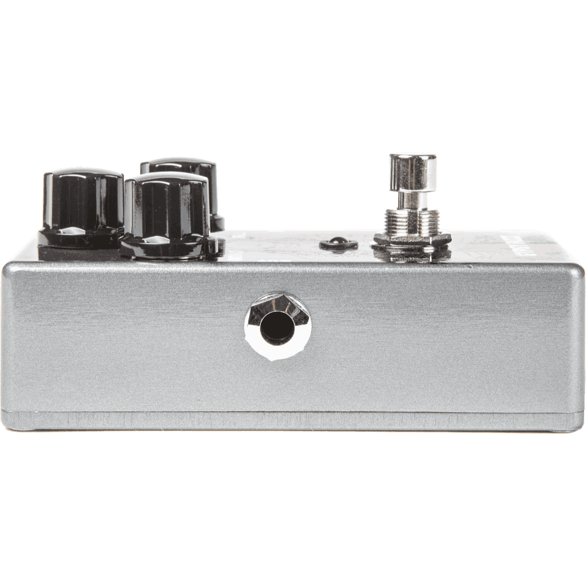 dunlop gypsy fuzz jhm8 jimi hendrix signature fuzz pedal left side showing output jack