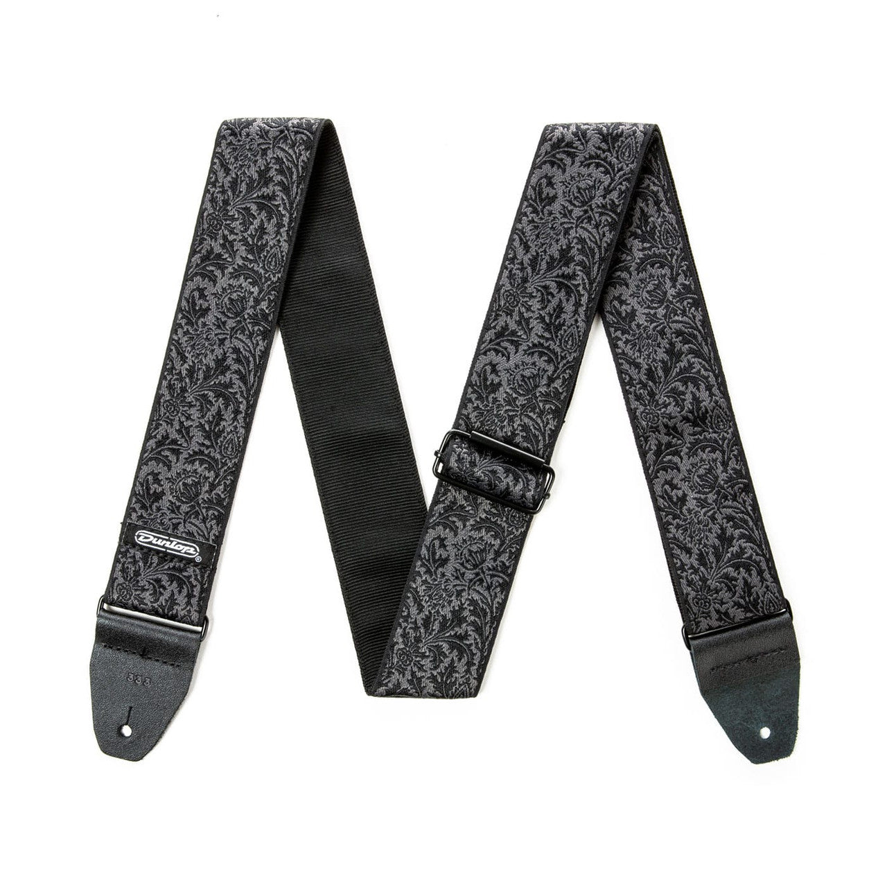 dunlop jacquard black thistle guitar strap