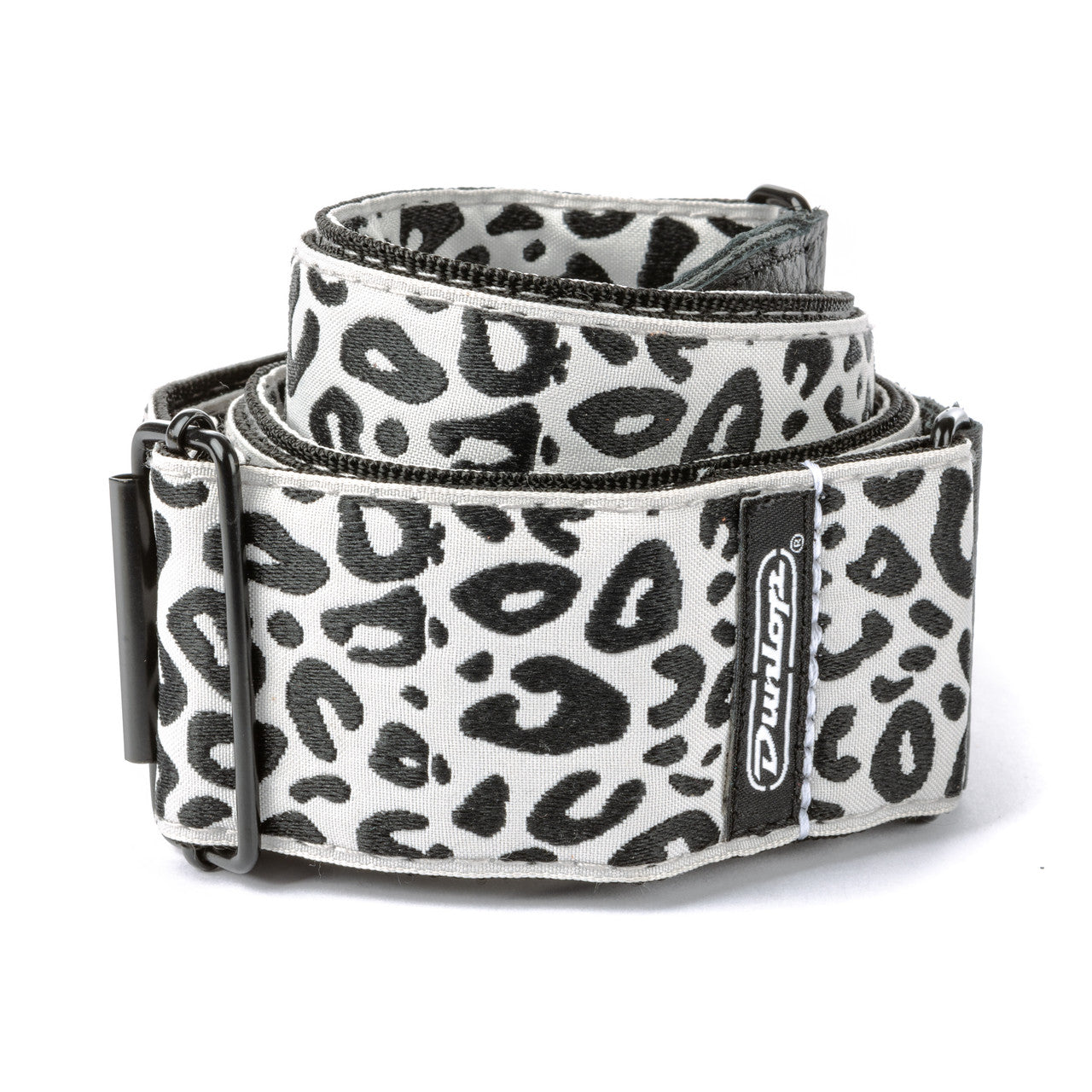 dunlop jacquard ice cat guitar strap coiled