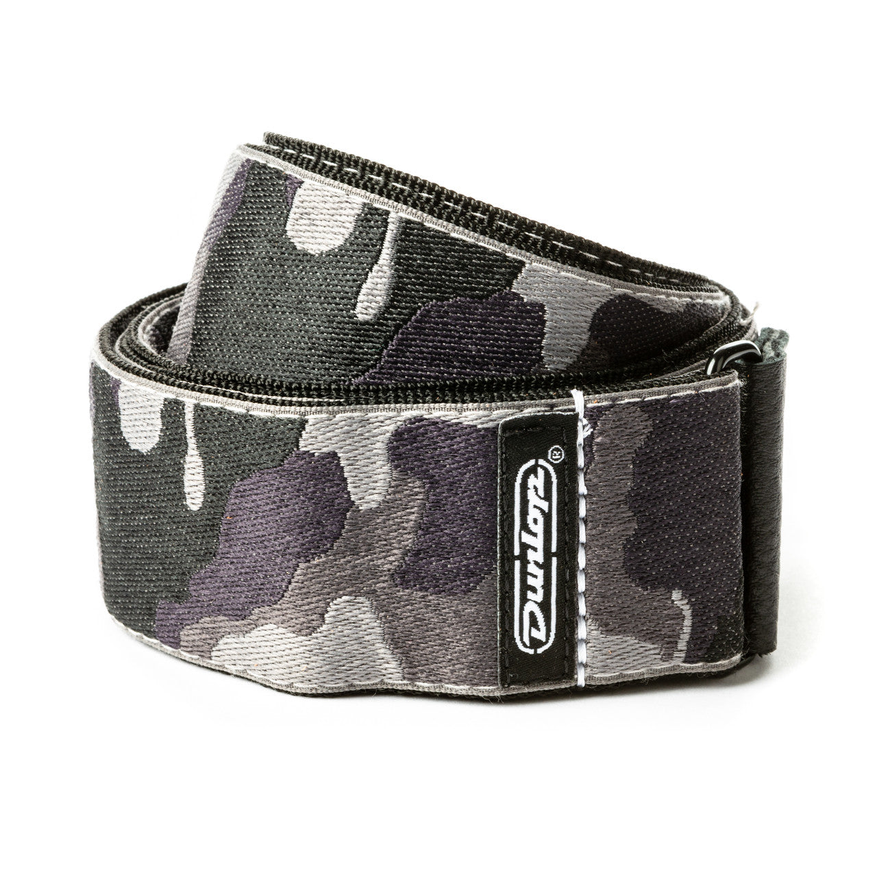 dunlop jacquard ranger blue guitar strap coiled