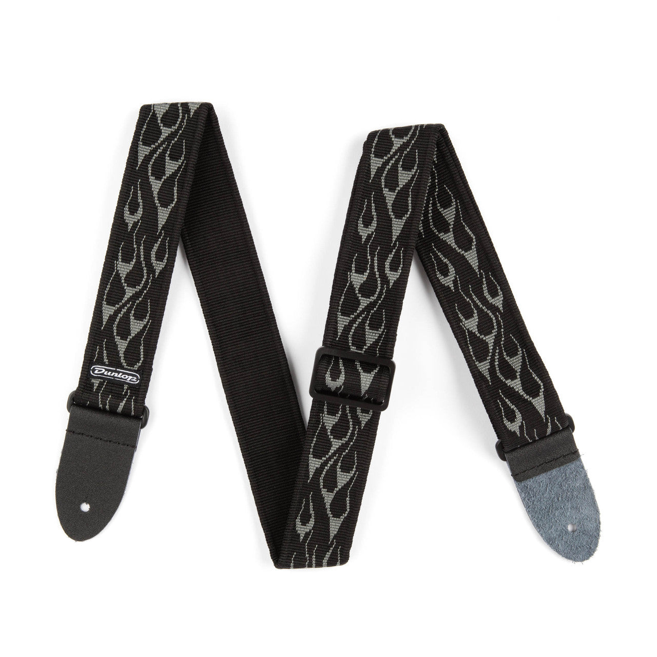 dunlop standard flame gray guitar strap
