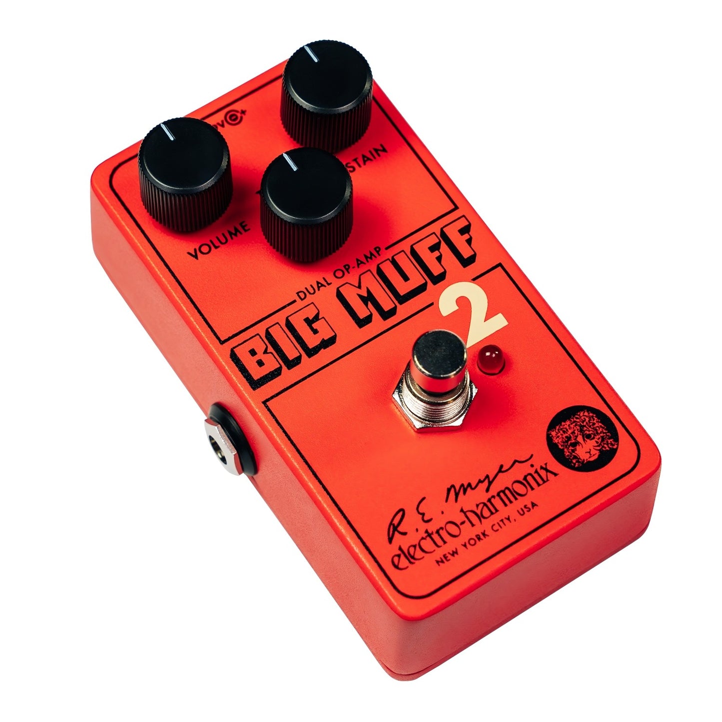 electro-harmonix big muff pi 2 fuzz angled view left