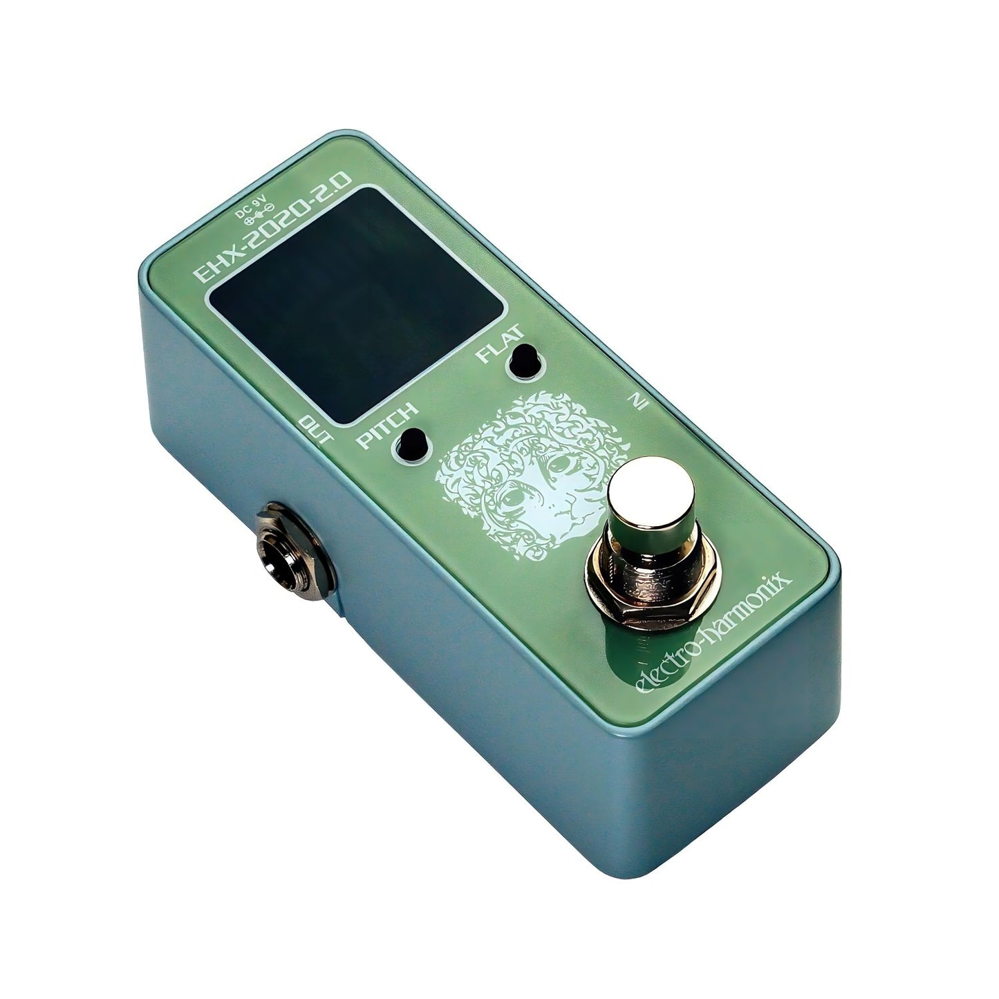 electro-harmonix mini pedal tuner angled view left