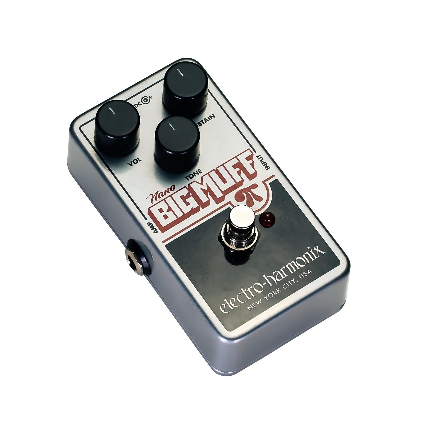 electro-harmonix nano big muff pi fuzz angled view left