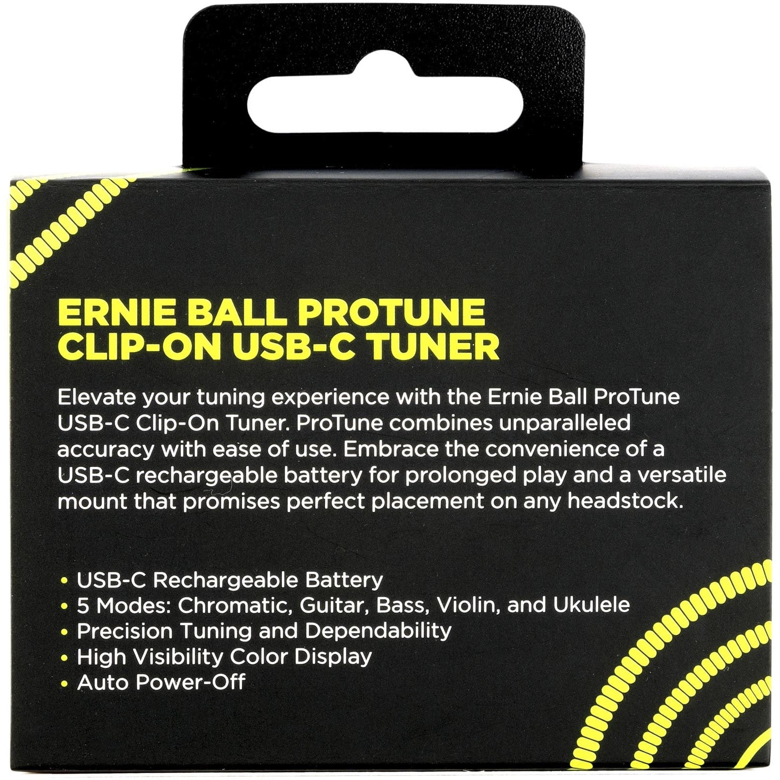 ernie ball protune rechargeable tuner box back view