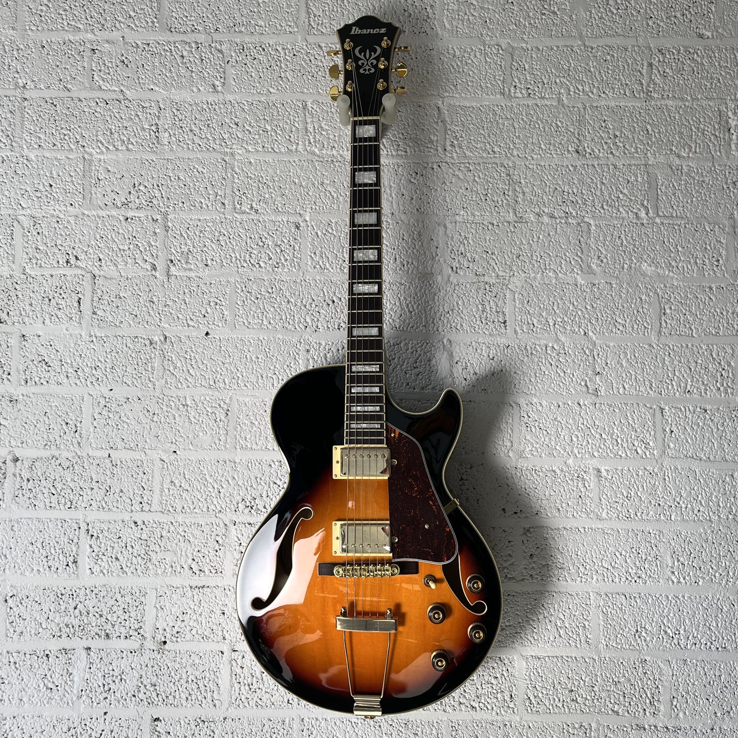 ibanez ag75g brown sunburst hollow body electric guitar