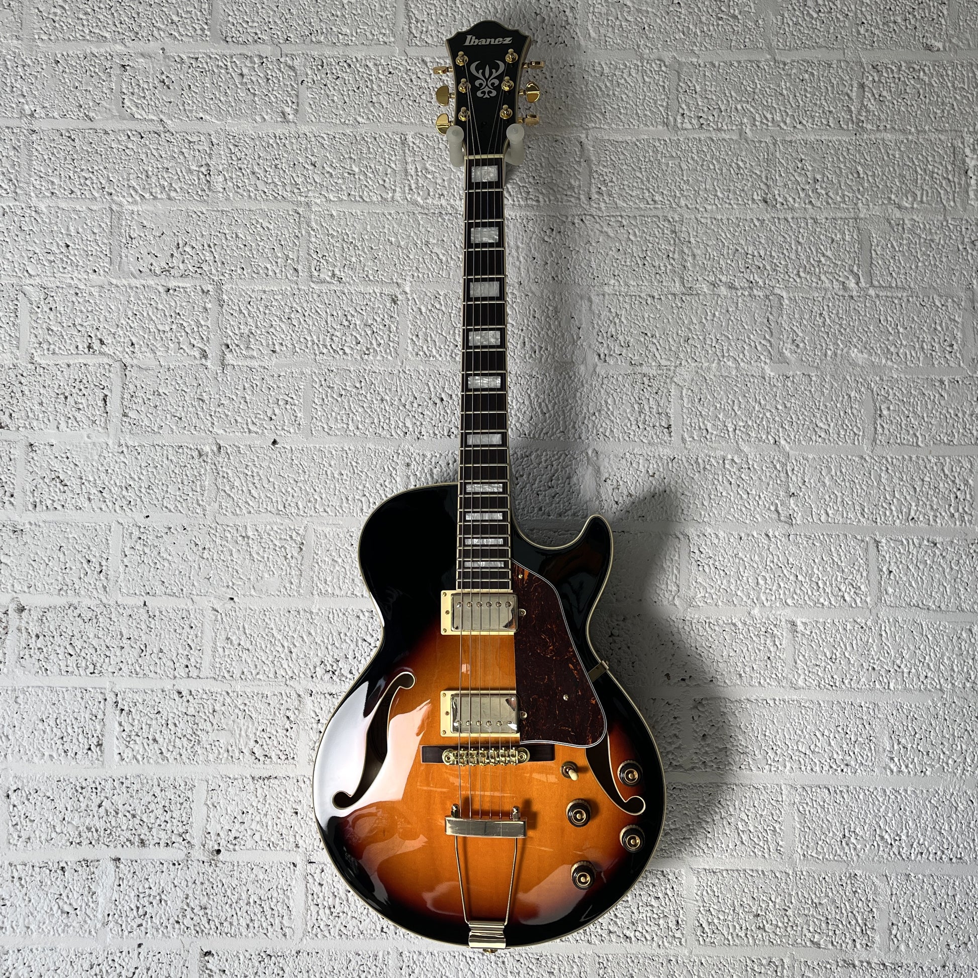 ibanez ag75g brown sunburst hollow body electric guitar
