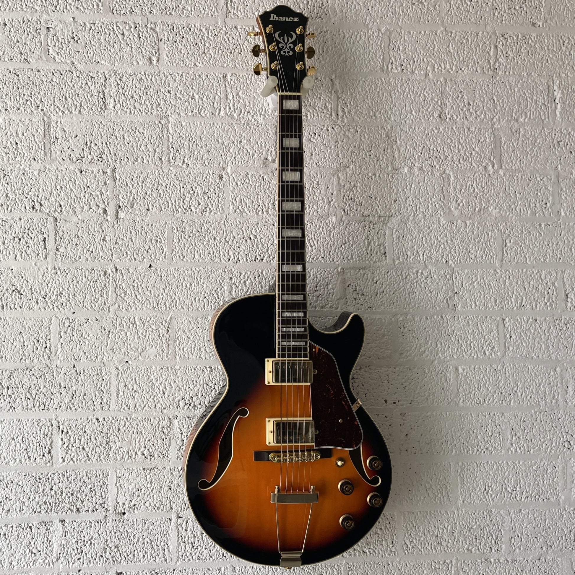ibanez ag75g brown sunburst hollow body electric guitar