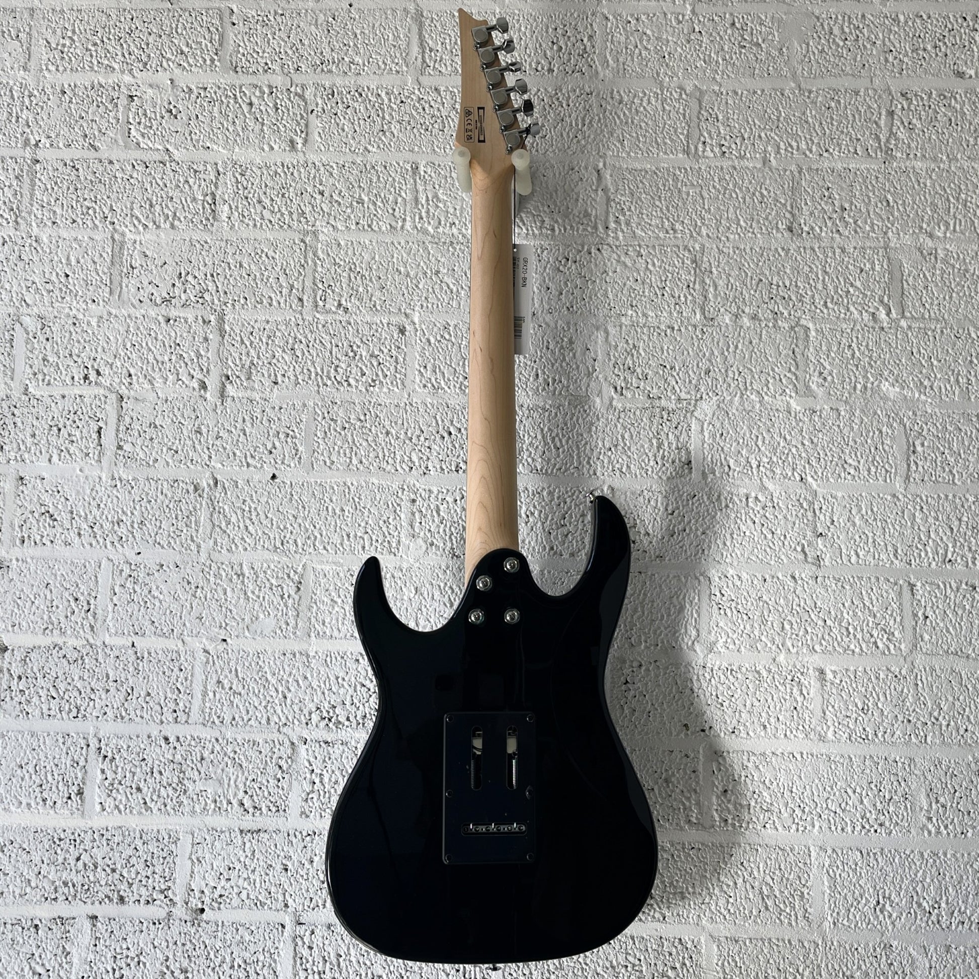 ibanez grx20 black night electric guitar back view