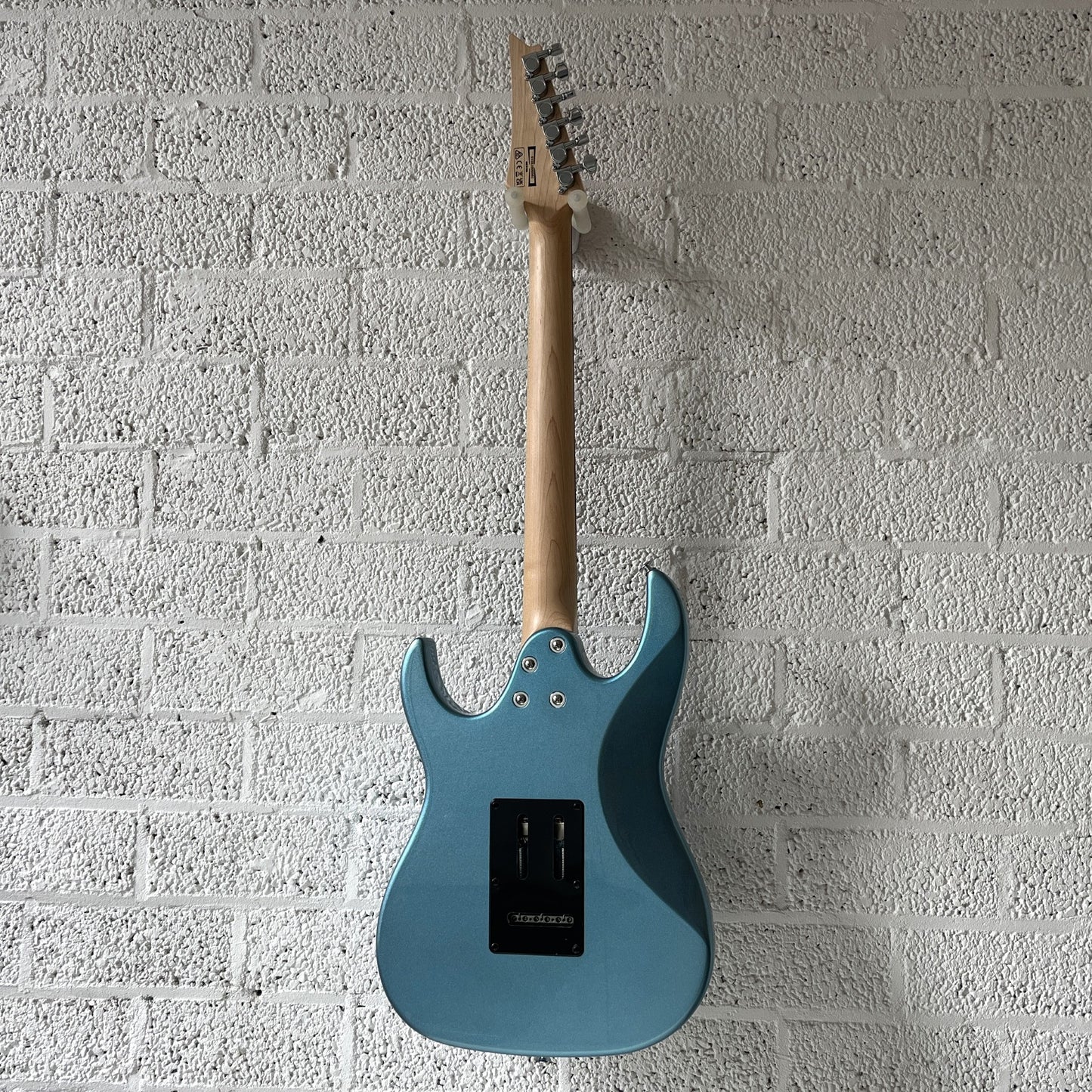 ibanez grx40 metallic light blue electric guitar back view