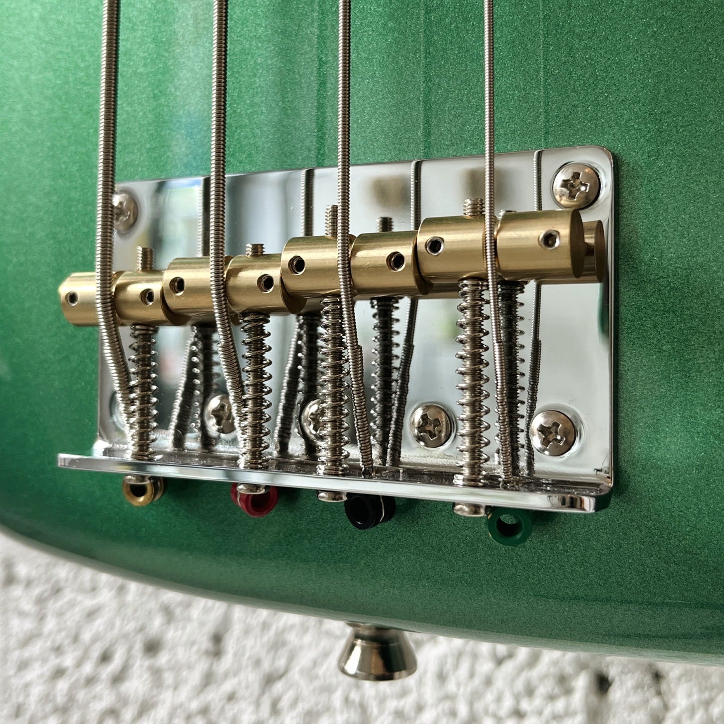 jet jpb300 electric bass green rosewood bridge saddles