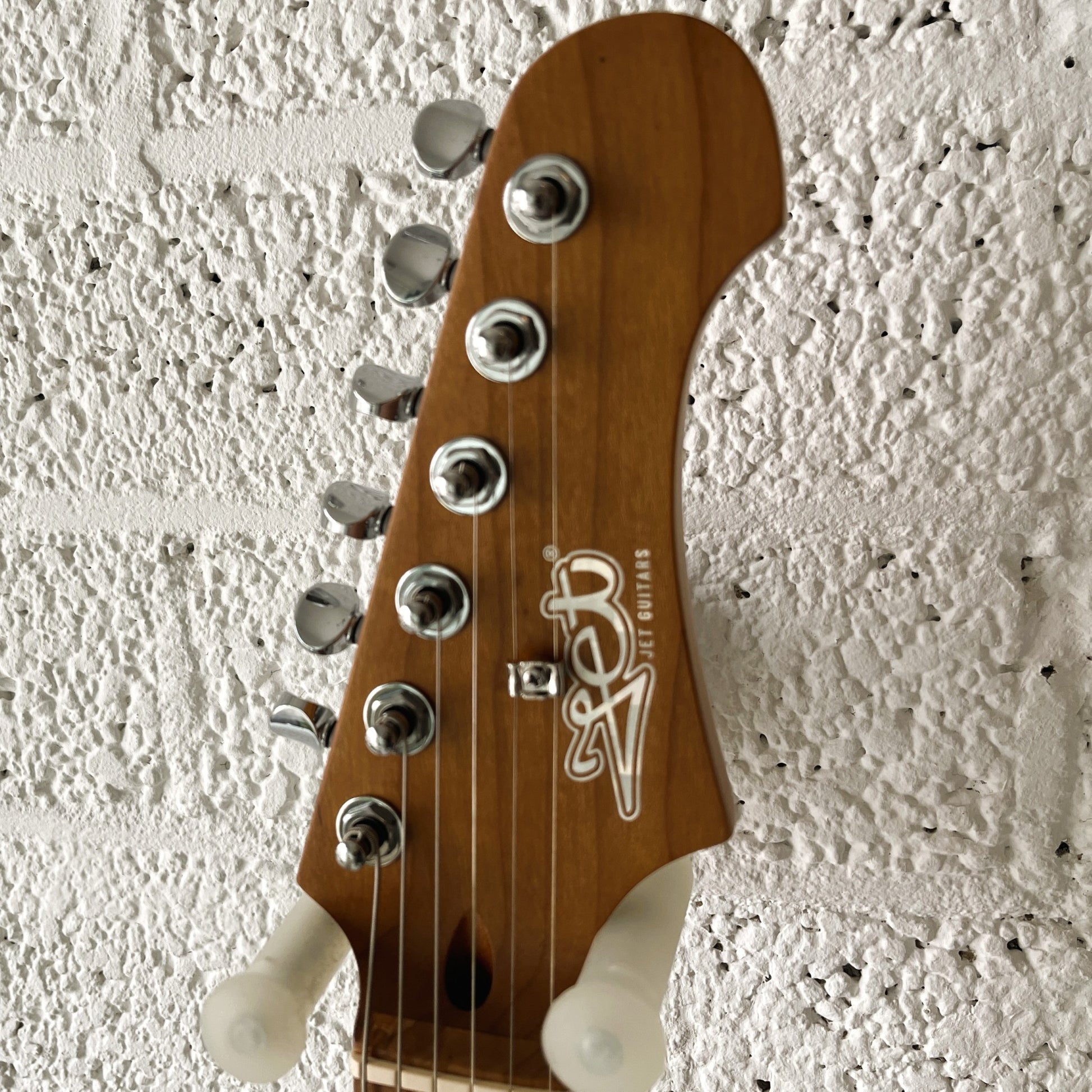 jet js300 electric guitar sunburst headstock