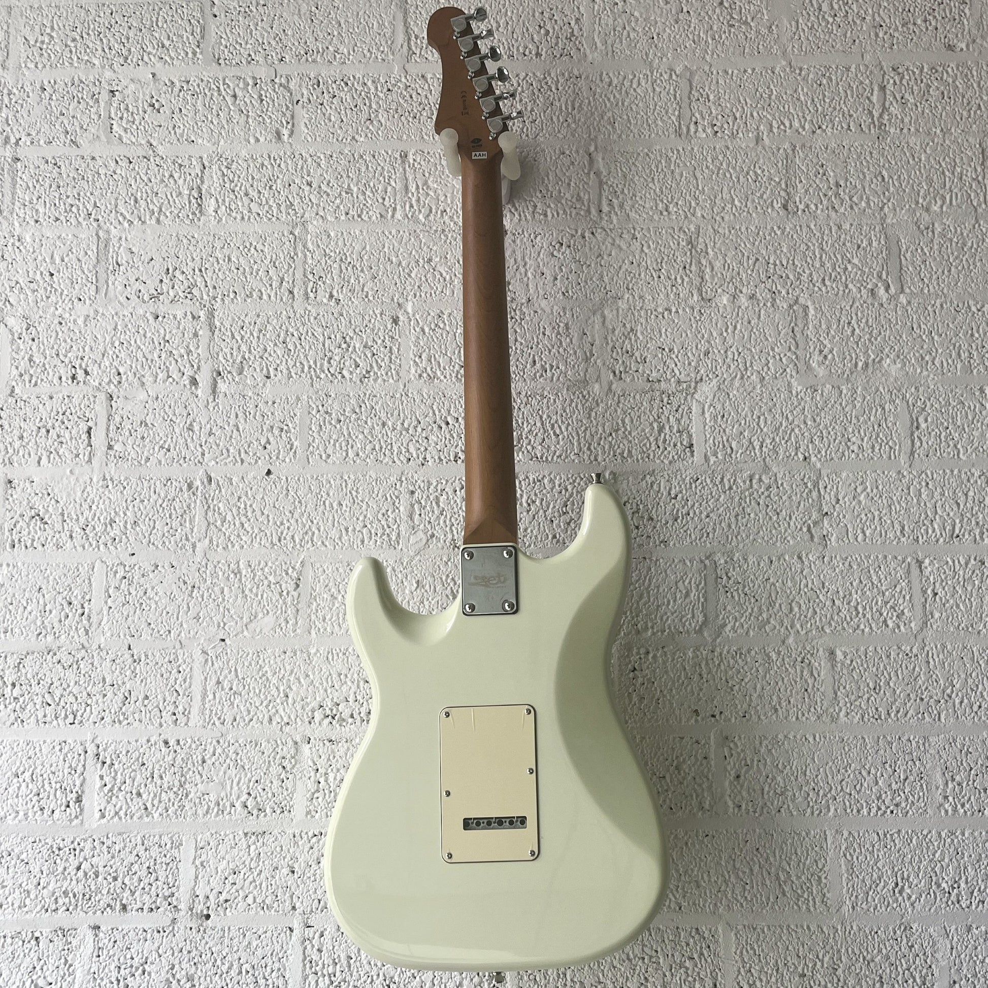 jet js300 electric guitar white back view