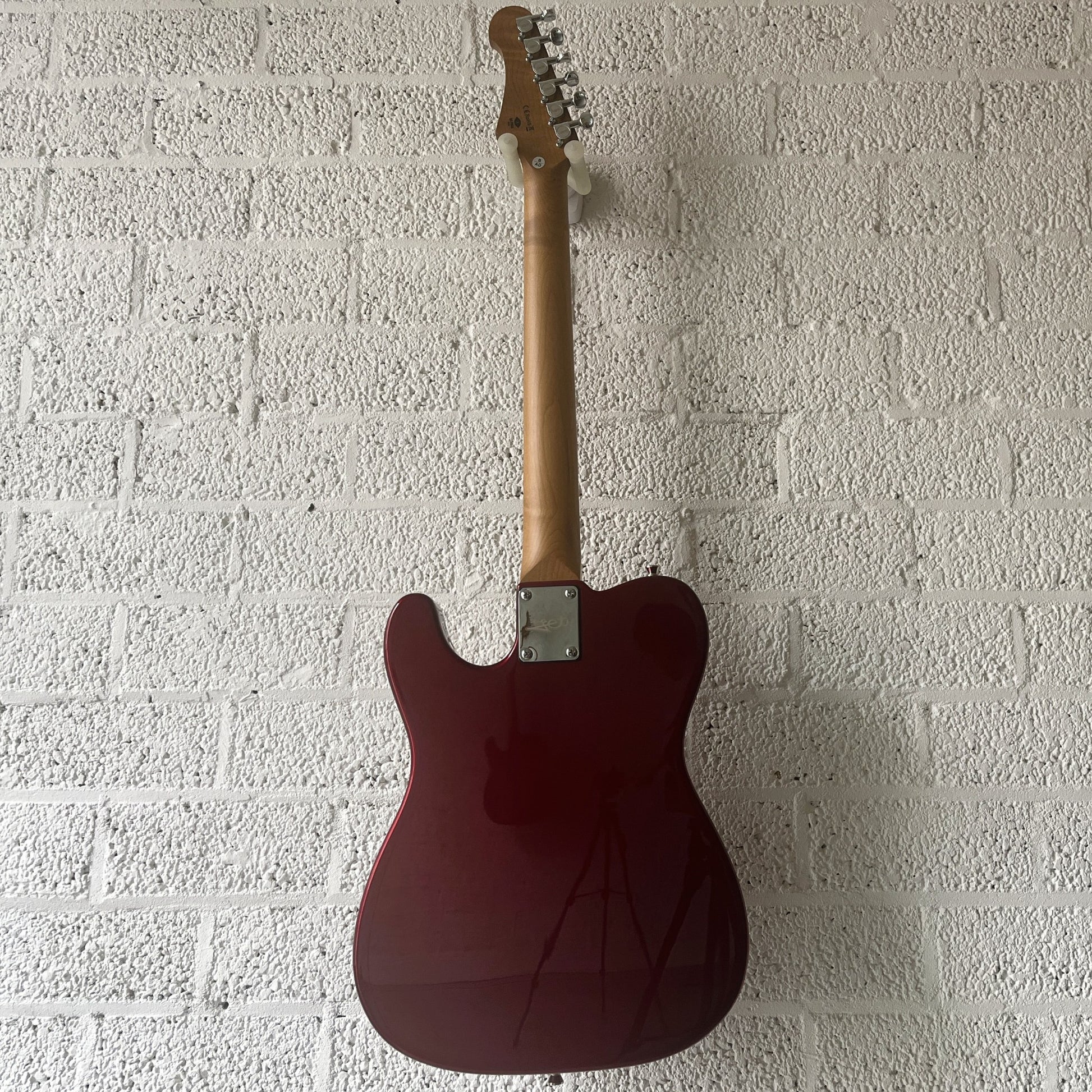 jet jt300 p90 electric guitar candy apple red back view