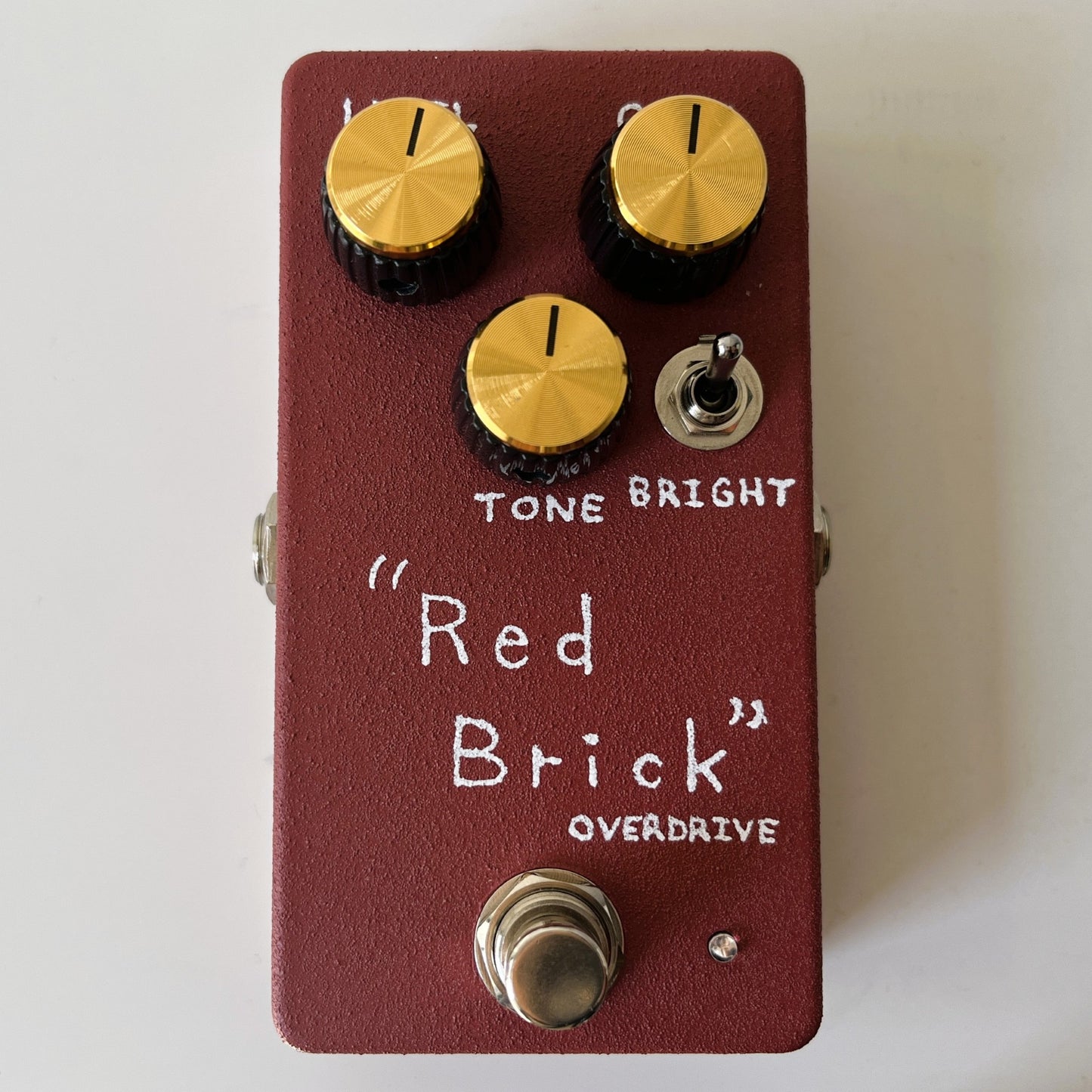 kaminari red brick overdrive pedal – japanese boutique mid-gain overdrive - top view