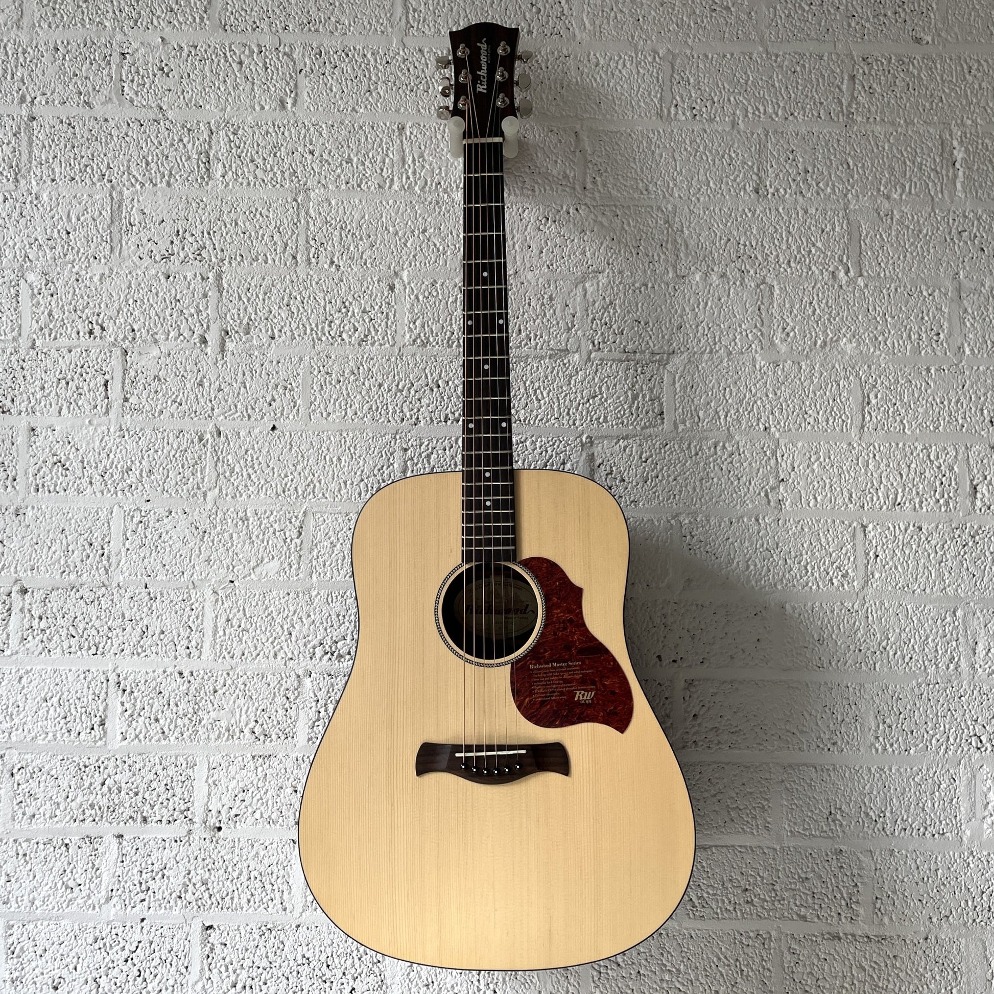 richwood d20e master series handmade dreadnought electro acoustic guitar