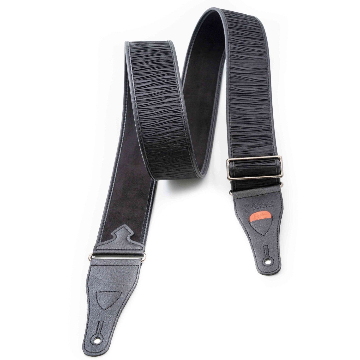 righton talisman dune guitar strap black vertical view