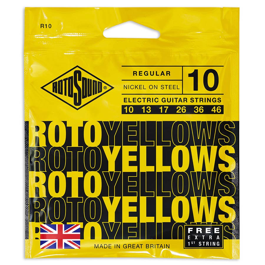 rotosound r10 nickel wound electric guitar strings 10-46