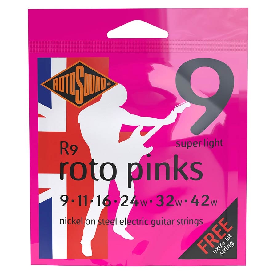 rotosound r9 nickel wound electric guitar strings 9-42
