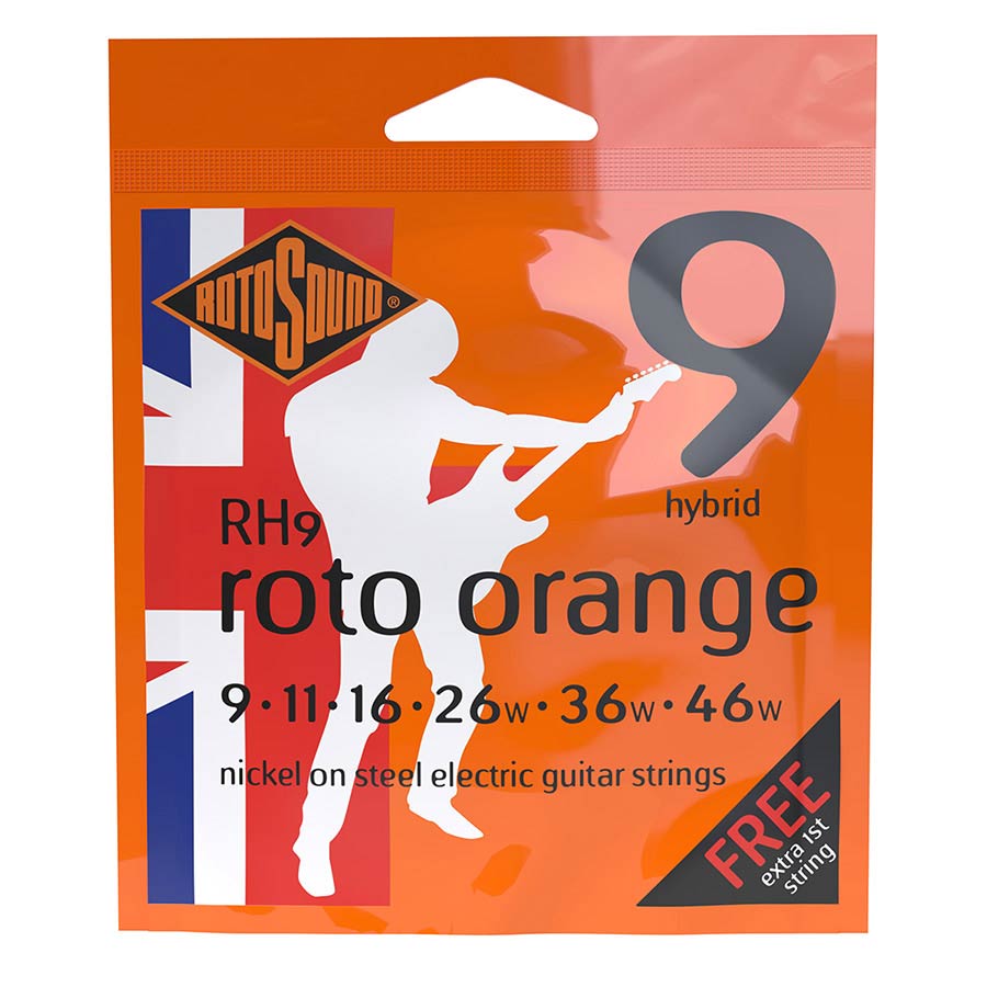 rotosound rh9 nickel wound electric guitar strings 9-46