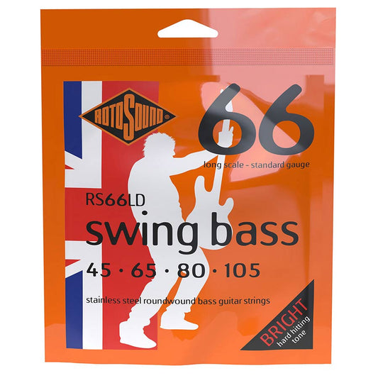 rotosound rs66ld swing bass 66 electric bass strings 45-105