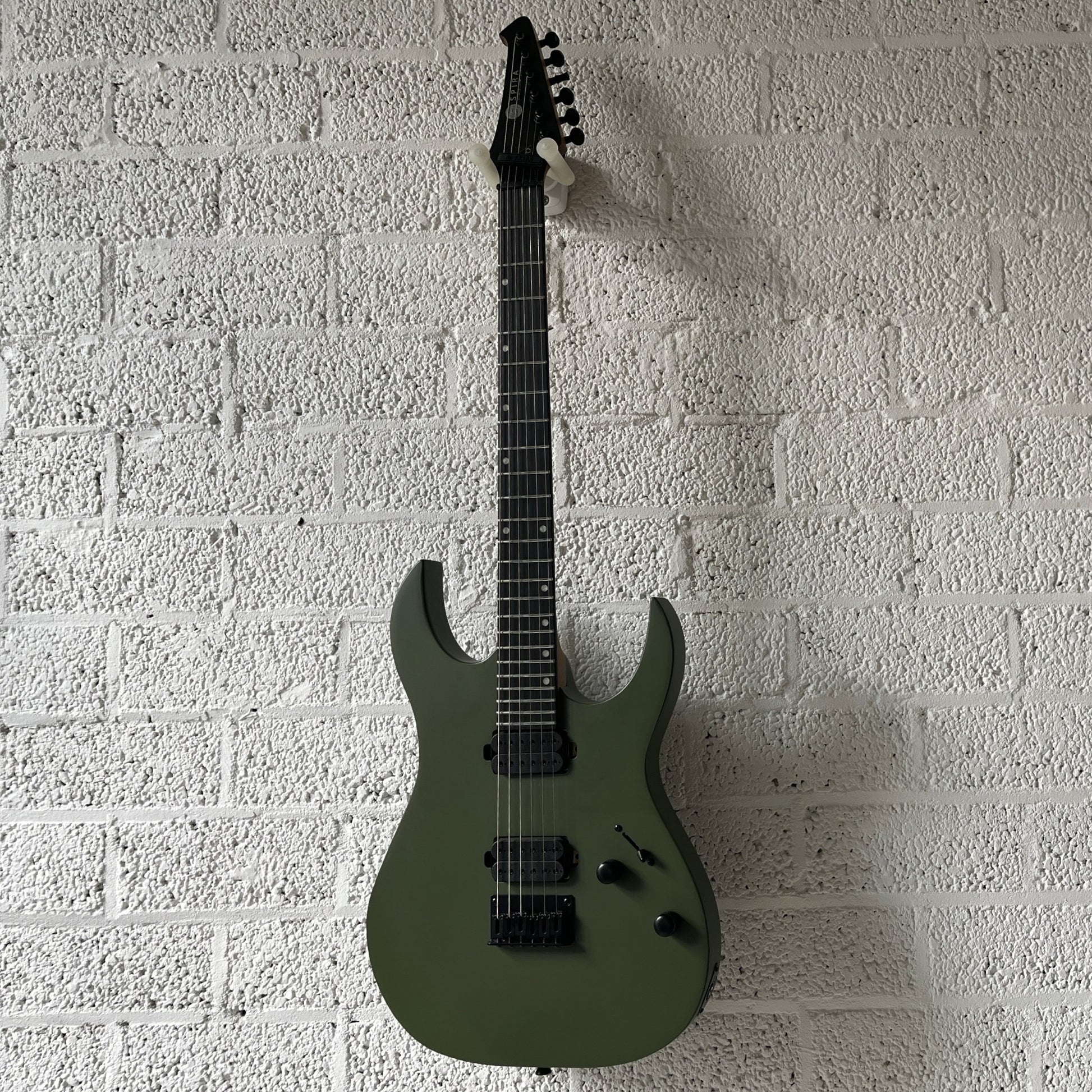 spira s-400 satin dark green electric guitar