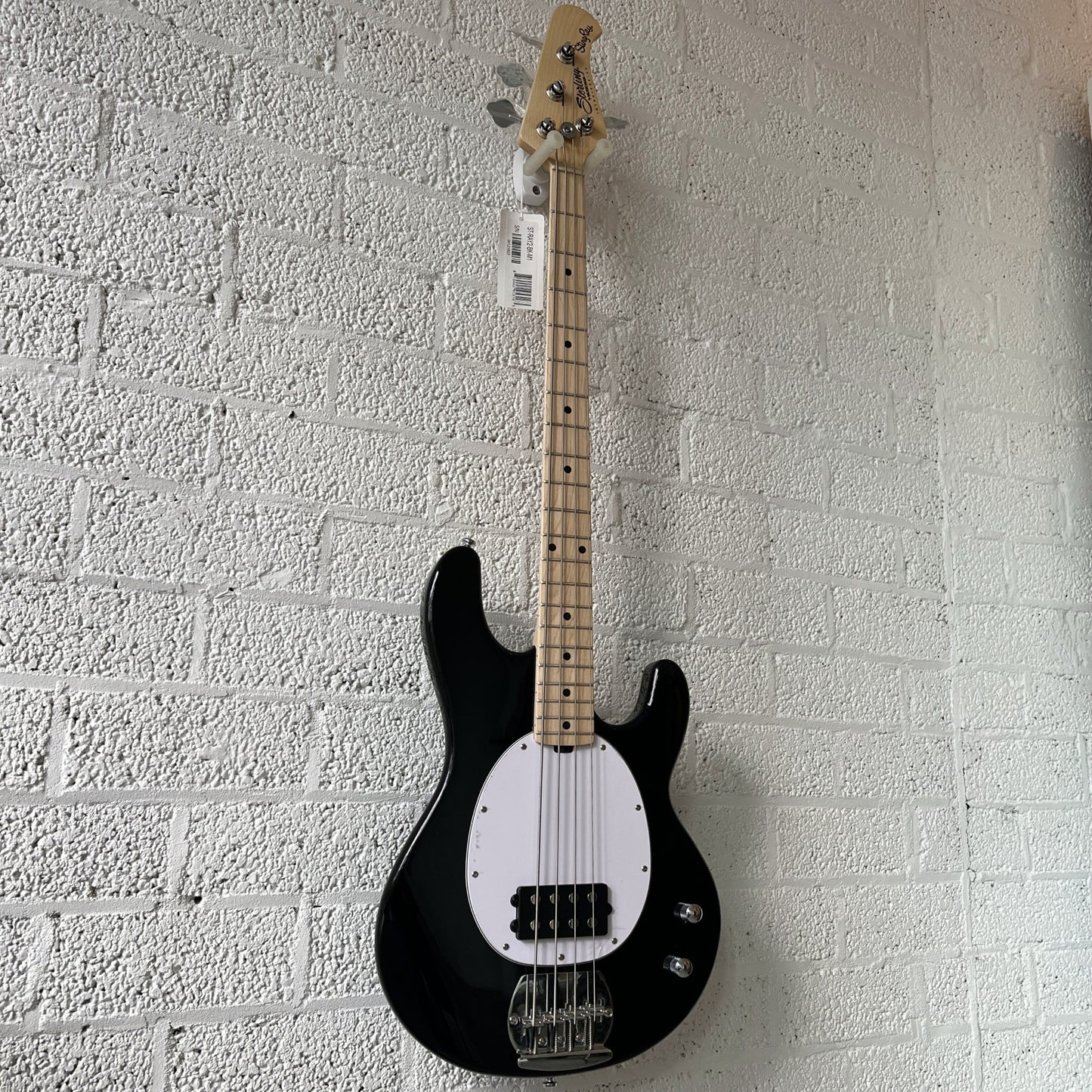 sterling by music man intro series stingray ray2 electric bass black angled view