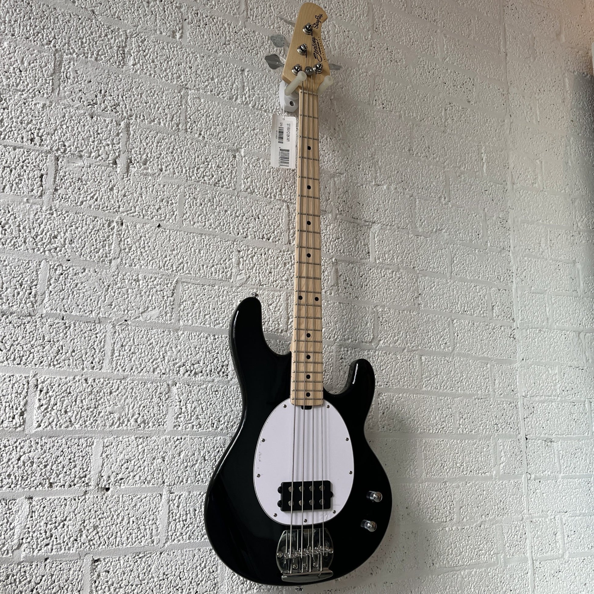 sterling by music man intro series stingray ray2 electric bass black angled view