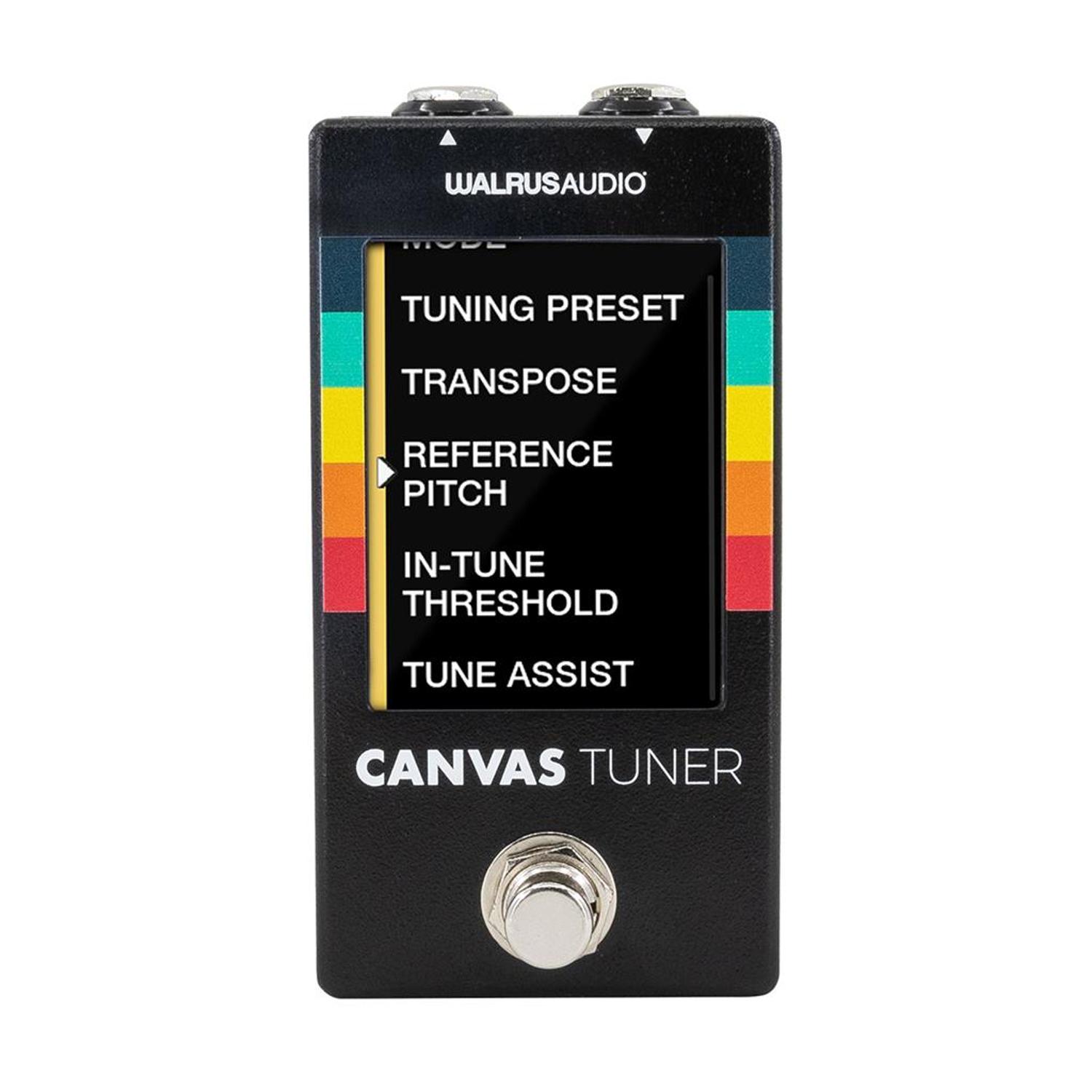 walrus audio canvas tuner pedalboard tuner menu screen